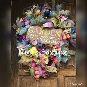Bees & Butterflies Wreath